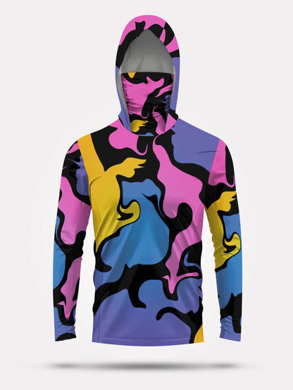 Fishing hooded sweatshirt men's long-sleeved sun protection shirt hunting sport shirt sun protection shirt fishing beach top