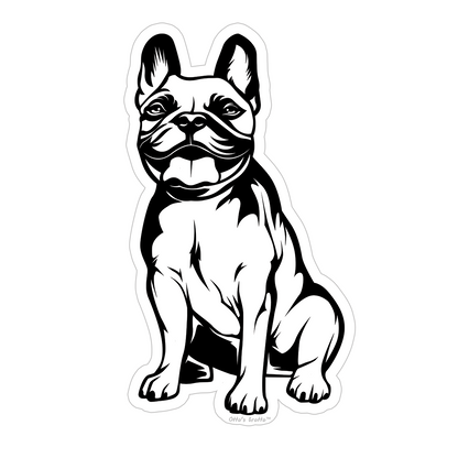 Black & White Frenchie Sticker