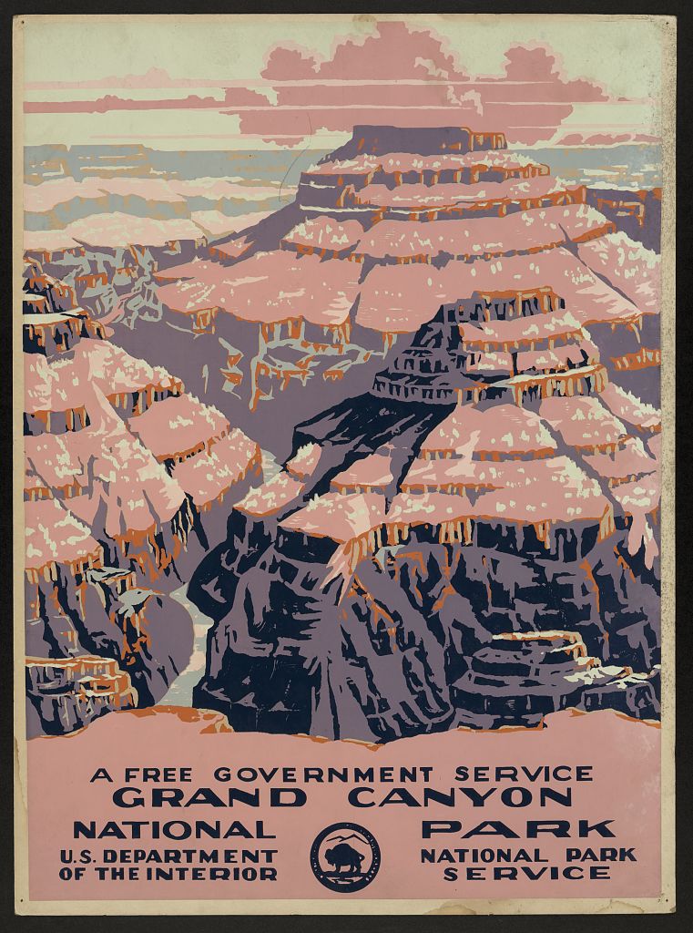 Grand Canyon National Park — 1930s WPA poster, public domain from Library of Congress