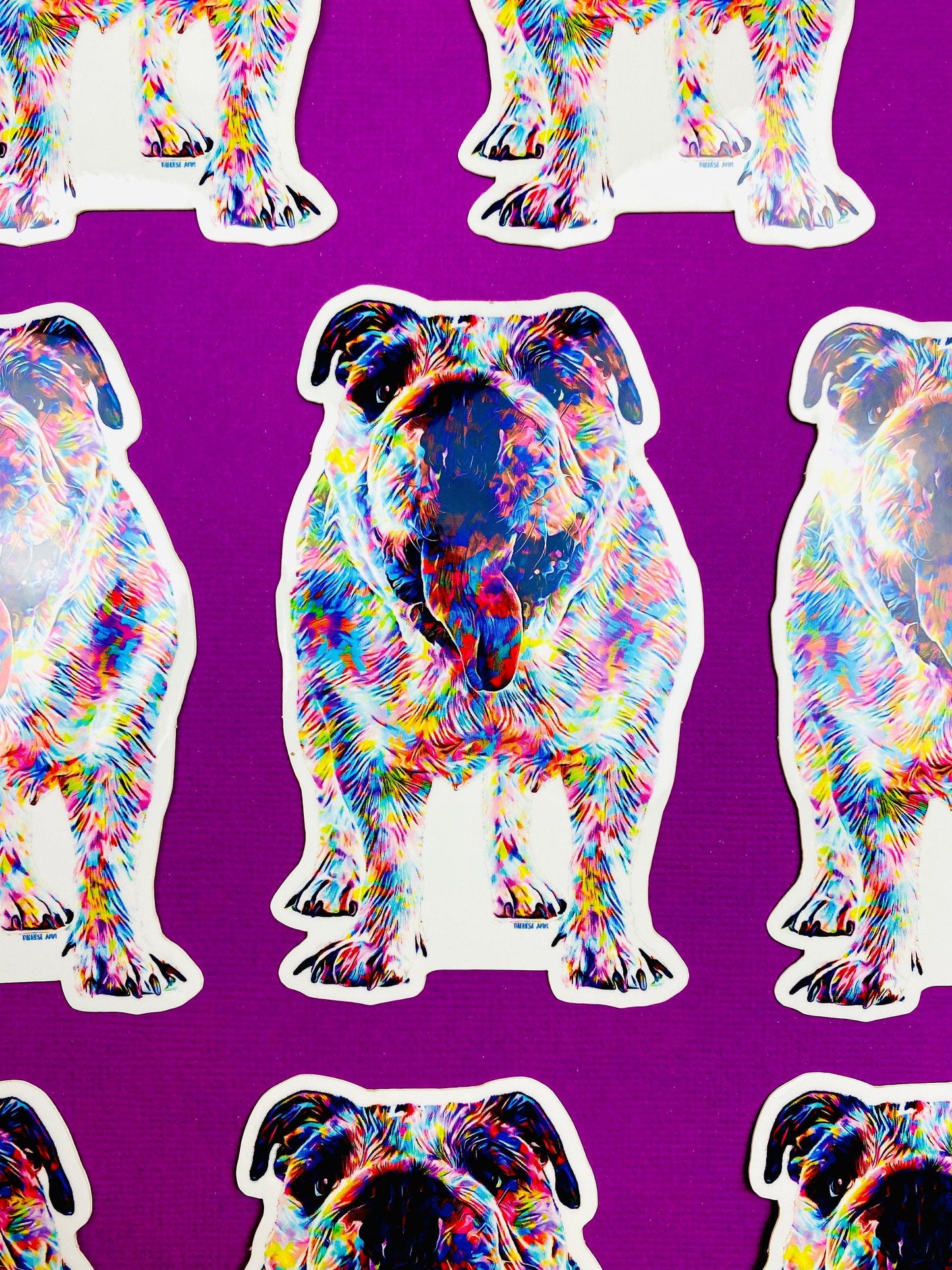 Colorsplash English Bulldog Sticker