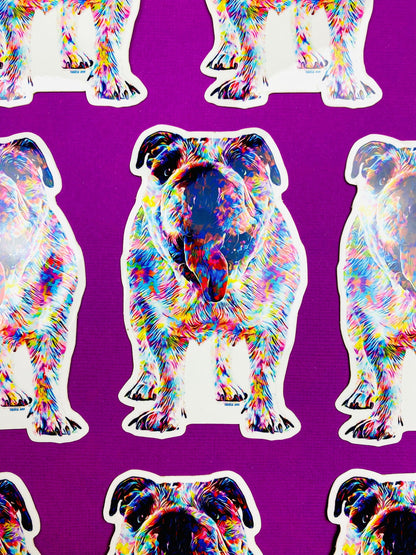 Colorsplash English Bulldog Sticker