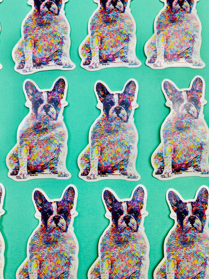 Color splash French Bulldog Sticker