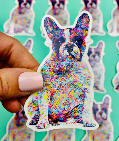 Color splash French Bulldog Sticker