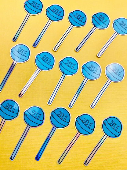 Suck It! Funny Sucker Sticker for Car, Hologram Candy Sticker, Suck It Candy Sticker, Funny Sticker Adult Humor, Gag Gift Sticker