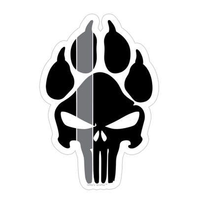 Corrections Officer K9 Police Pawprint Sticker