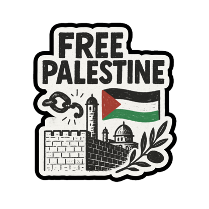 Waterproof BOPP Free Palestine Sticker for Peace – Supporting Displaced Children & Ending War Commercial Label Printing | Carrco Labels | Custom Sticker and Label | Carrco Labels