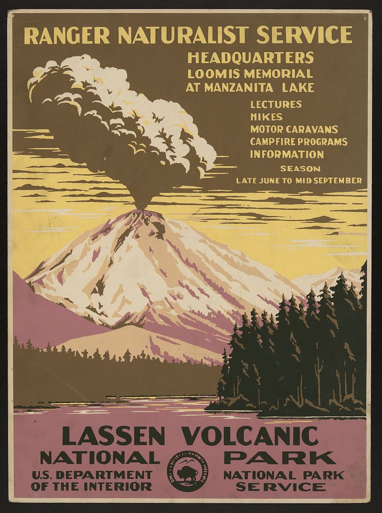 Lassen Volcanic National Park — WPA Poster Sticker