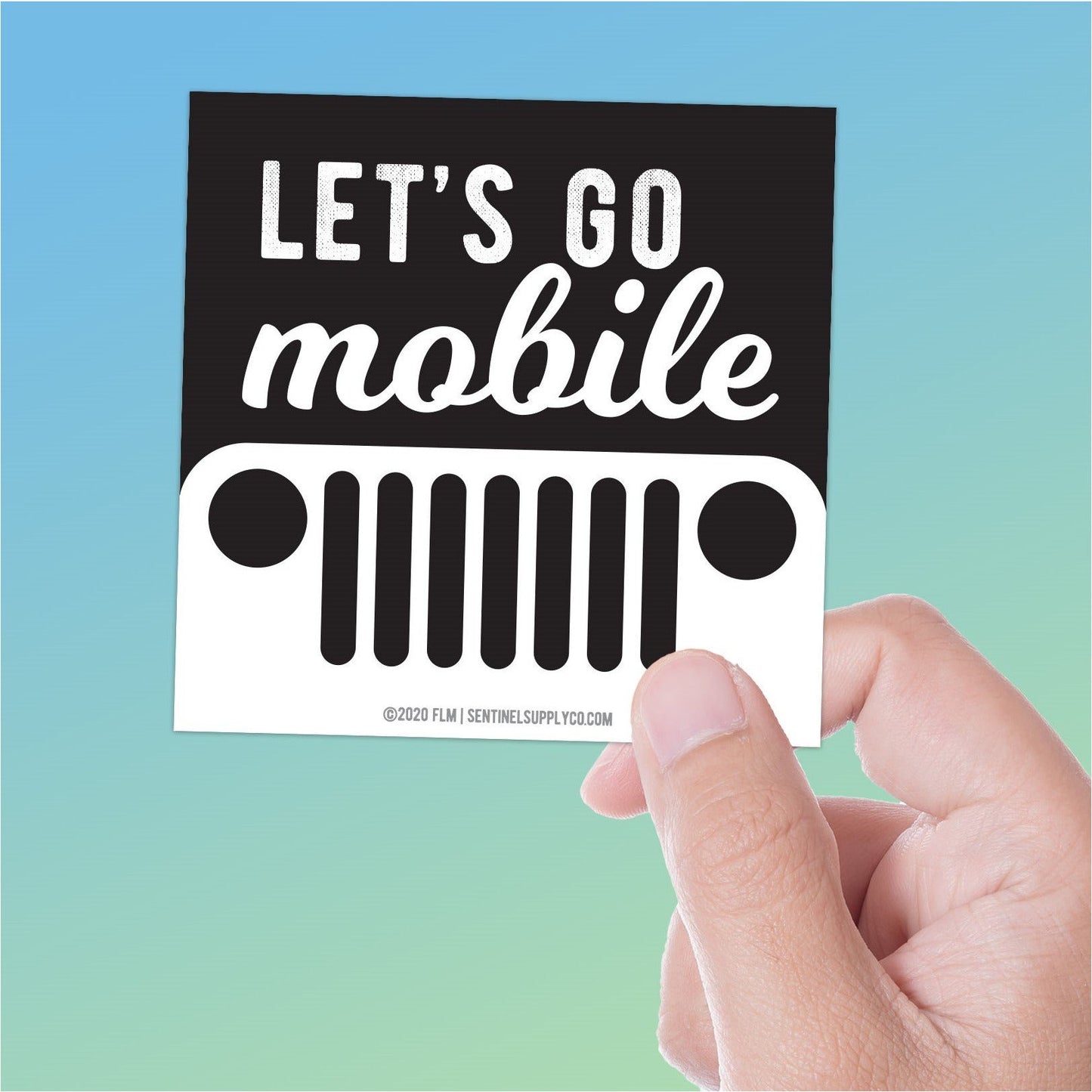 Lets Go Mobile Jeep Wrangler Bumper Sticker