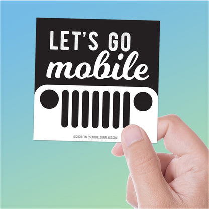 Lets Go Mobile Jeep Wrangler Bumper Sticker