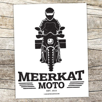 Meerkat Moto Rectangle Sticker - ADV Rider