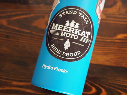 Meerkat Moto - Stand Tall Ride Proud Circle Sticker