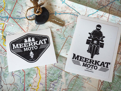 Meerkat Moto Rectangle Sticker - ADV Rider