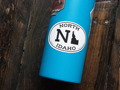 White Oval North Idaho Bumper Sticker