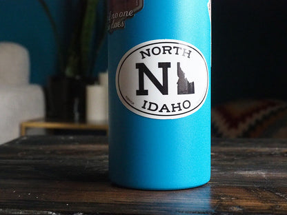 White Oval North Idaho Bumper Sticker