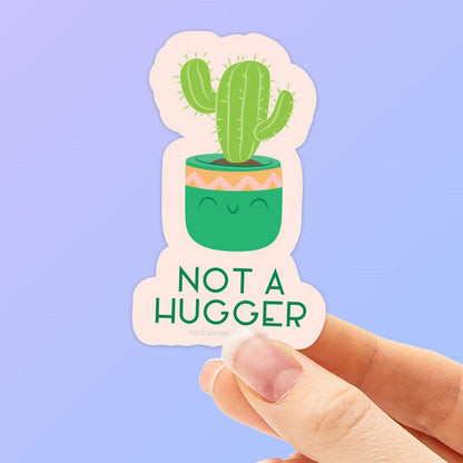 Not a Hugger Cute Cactus Sticker