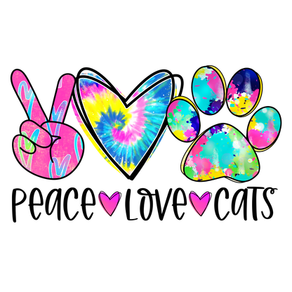 Peace Love Cats Sticker for Cat Lovers Cat Lover Gift for Kitty Owner, Kitty Sticker, Kitty Decals