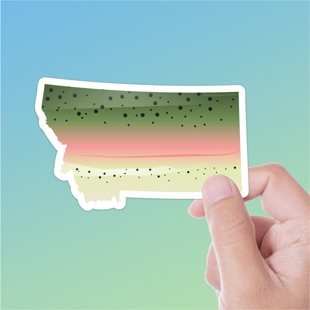 Rainbow Trout Montana Fishing Sticker