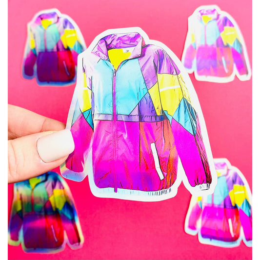 90s Windbreaker Holographic Sticker