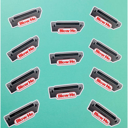 Funny Retro Gaming Sticker for Men, Game Cartridge Sticker for Guys, Gamer Sticker, Eighties Sticker