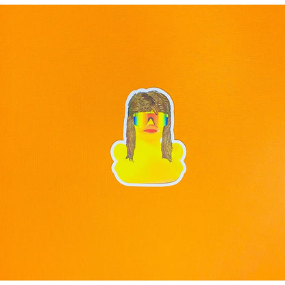 Duck With A Mullet Sticker
