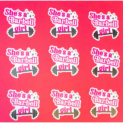 Barbell Girl Sticker