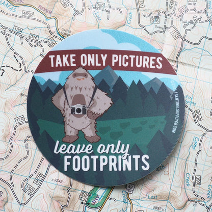 Take Only Pictures Sasquatch Sticker