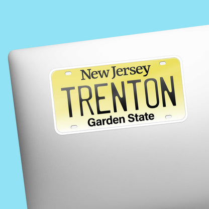 New Jersey License Plate Stickers - Choose Your NJ City or Saying